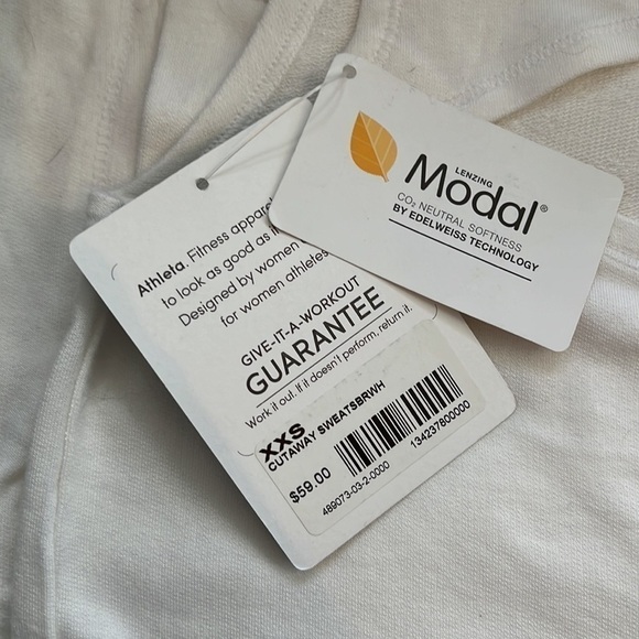 NEW! ATHLETA CYA Sweatshirt Tank Size. XXS - Picture 4 of 6